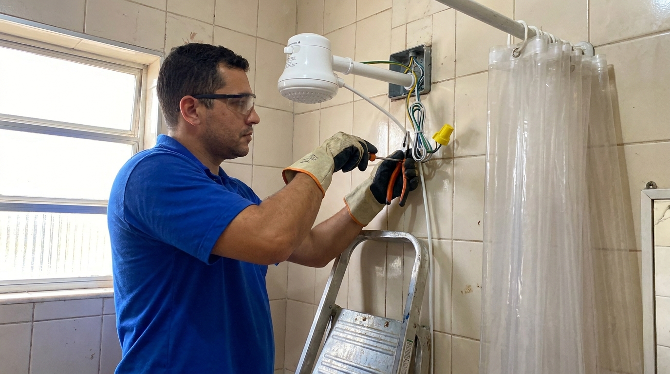 Ponto Elétrico e Disjuntor para Chuveiro